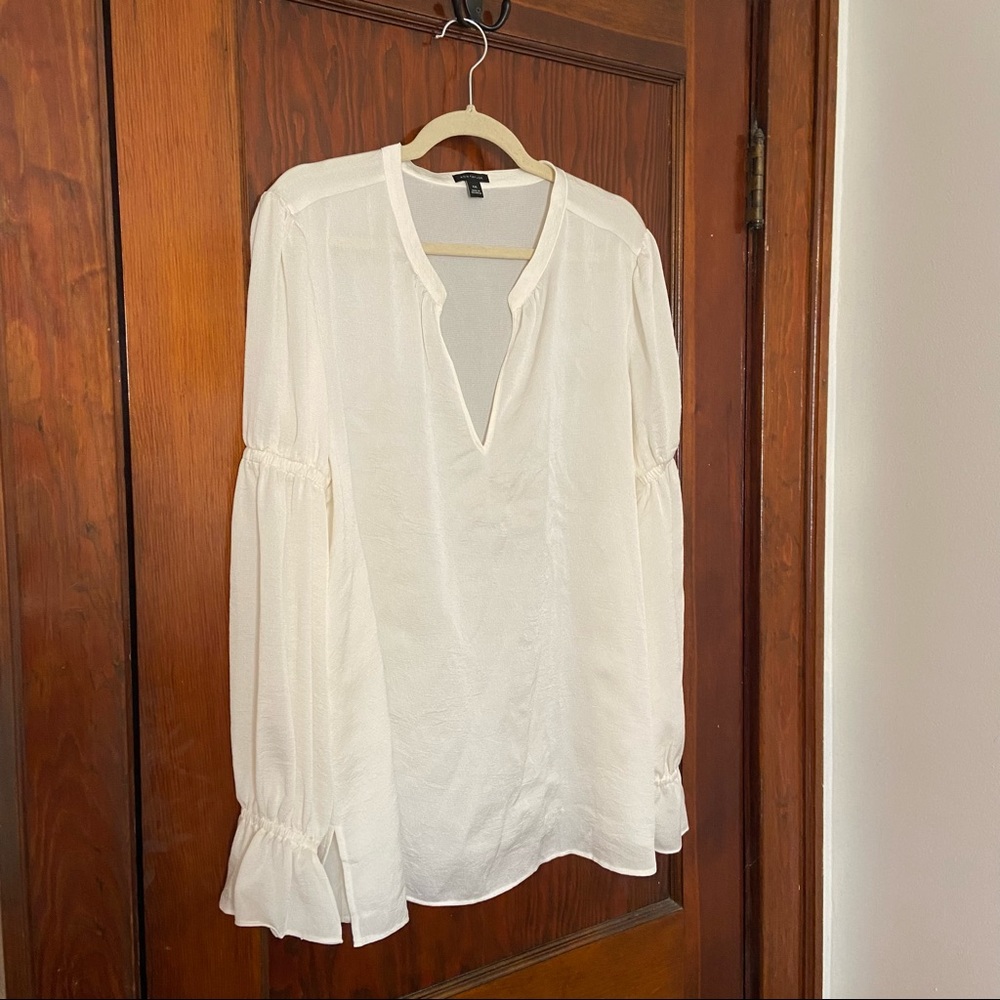 Ann Taylor cream colored blouse, Size:XXL